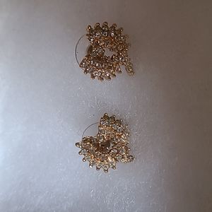 Heart shaped cluster earrings